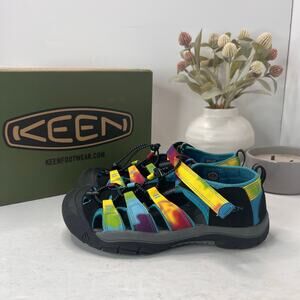Keen Newport H2 Outdoor Hiking Water Sandals Black Multi Big Kids 6 Light wear